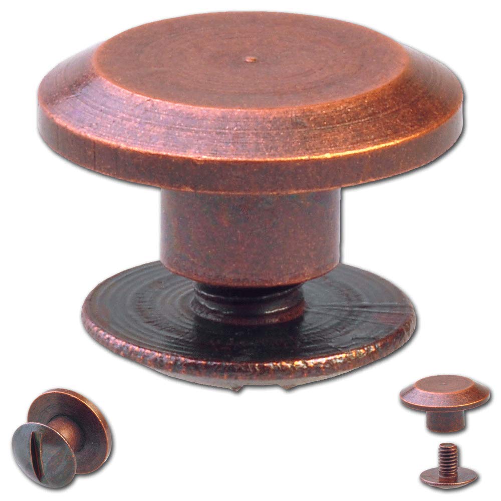 25 Sets Chicago Screws Belt Screw Rivets 3MM Copper-Antique