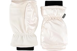 isotoner womens Water Repellent Touchscreen Iridescent Sleekheat Gloves and Flip Top Mittens