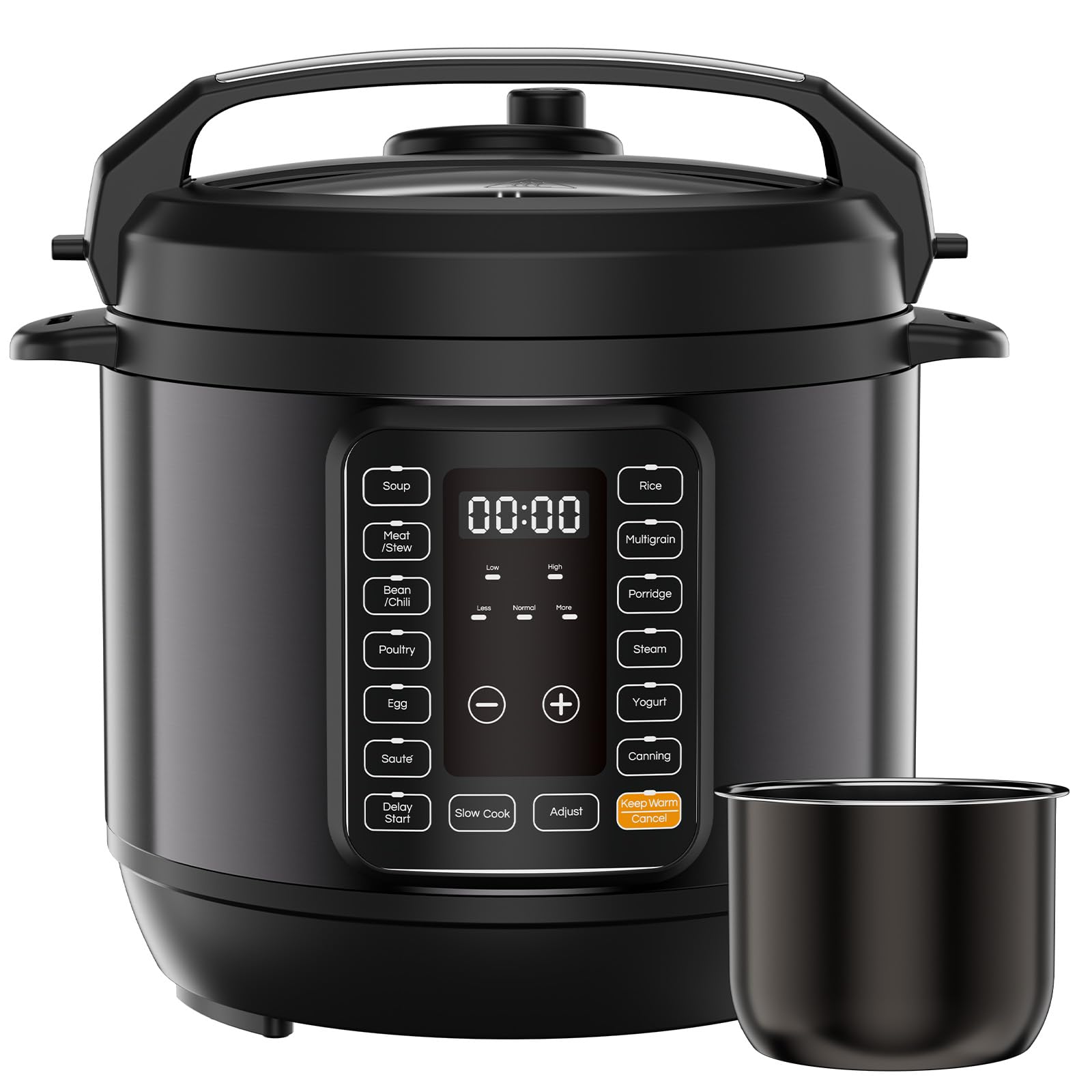 DUMOS 16-in-1 Electric Pressure Cooker, 6QT Programmable Multi Cooker with 12 One-Touch Presets, Soup Steam Yogurt and More, Ceramic Inner Pot Delay Start & Keep Warm, Includes Recipe Guide, Black Image