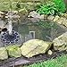 JPLSK Solar Bird Bath Fountain Pump with Battery Back Up, 2.5W Small Solar Powered Water Pump for Pedestal Bird Bath Outdoor Garden Pond Water Bowl, 4 Nozzles Included
