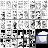 36PCs Letter and Number Stencils DIY Drawing Templates Journal Stencils with A Storage Bag for Notebook, Diary, Scrapbook
