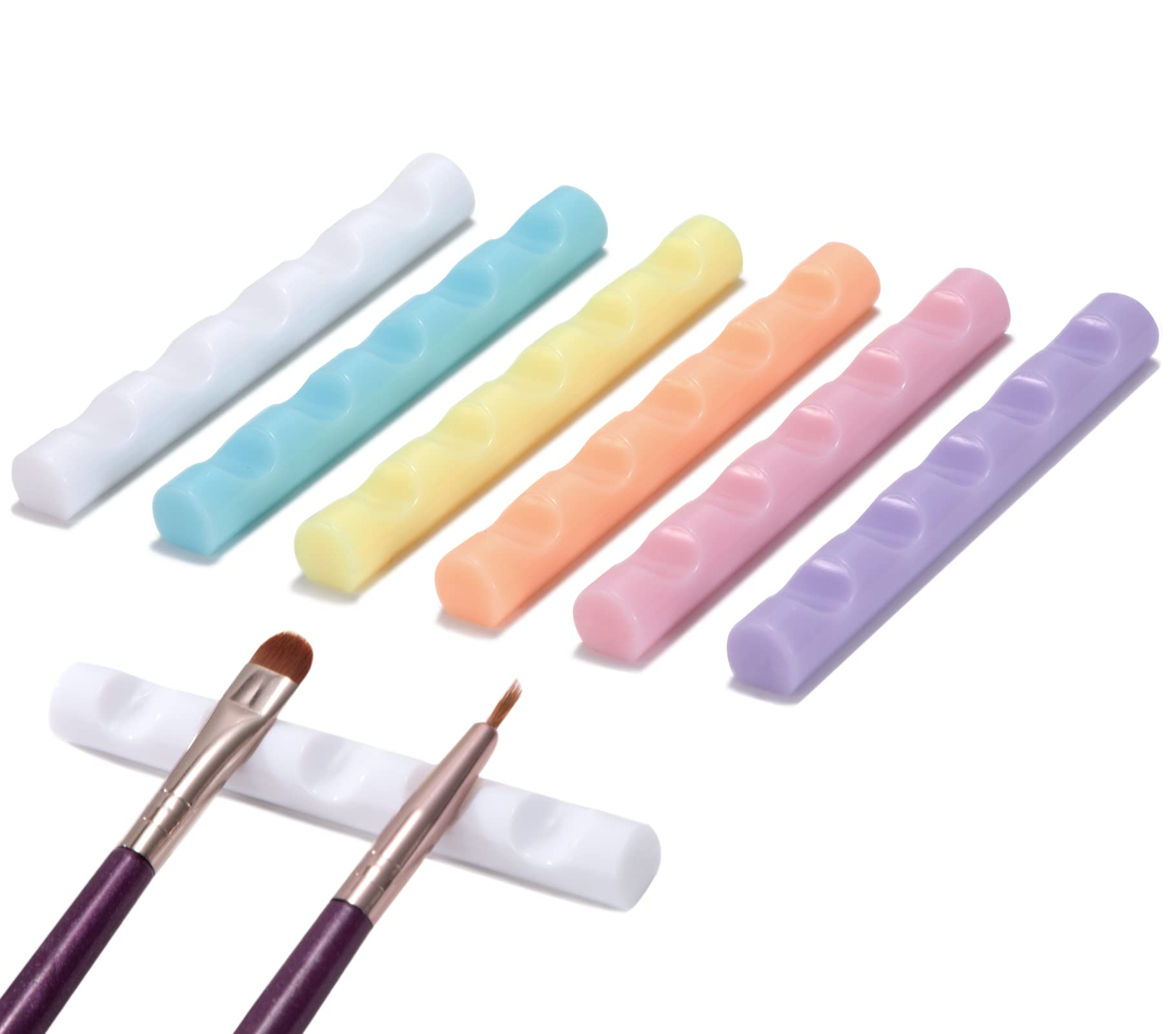 Nail Brush Organiser Nail Art Brush Holder Display Stand for Nail Art Liner Brush Painting Pen Holds 5 Nail Brushes Pack of 6