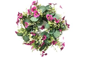 predolo Wreaths for Front Door Spring Summer Wreath Artificial Flowers Faux Floral Door Wreath Fake Silk Floral for Easter Ho
