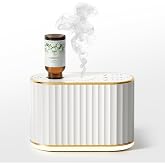 Essenca Waterless Diffuser for Home Essential Oil Diffuser, Wireless Aromatherapy Diffuser with 4 Mist Levels, 3 Time Setting, Portable Aroma Diffuser, Mini Home Fragrance for Bedroom, Office