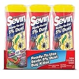 GardenTech Sevin 100508073 5% Garden Dust Ready To Use Insectiide 3 Pack