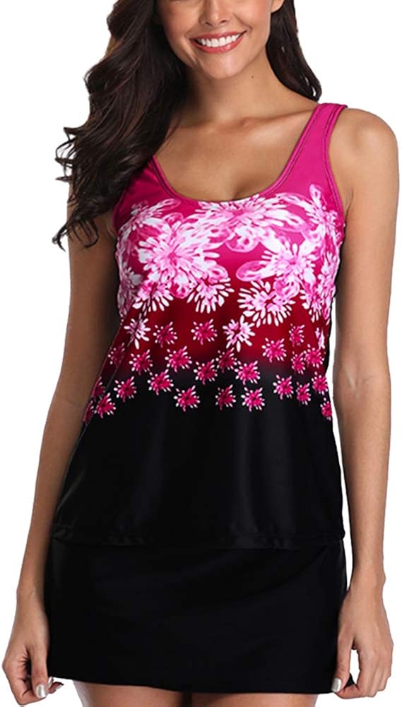 Mujer Traje De Baño Tallas Grandes De Dos Piezas Tankini Impresión