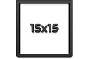 CUSTOMPICTUREFRAMES.COM 15x15 Shadow Box Frame Black | 1 Inch Deep Solid Wood Shadowbox Display Frame | UV Resistant Acrylic Plexiglass, Acid Free Backing, and Hanging Hardware | Dugan Picture Frame Style