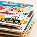 ROBOTIME Wooden Transportations Peg Puzzle Game Creative Toddler Knob Puzzle Toys Best Gifts for Toddler