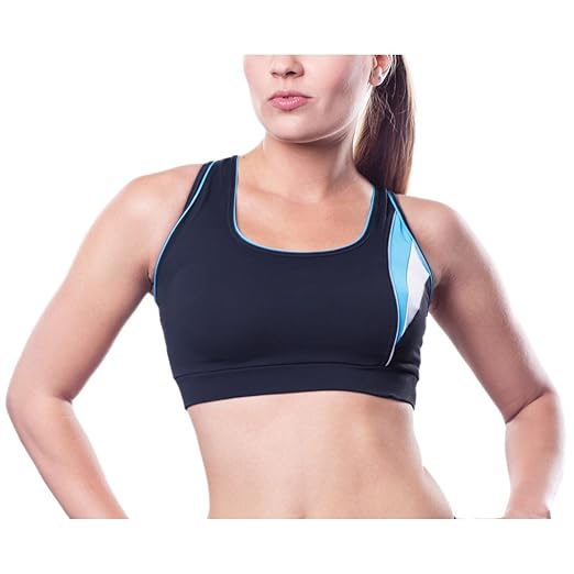 Aquarti Damen Bikini Oberteil Sport-BH Ringerrücken