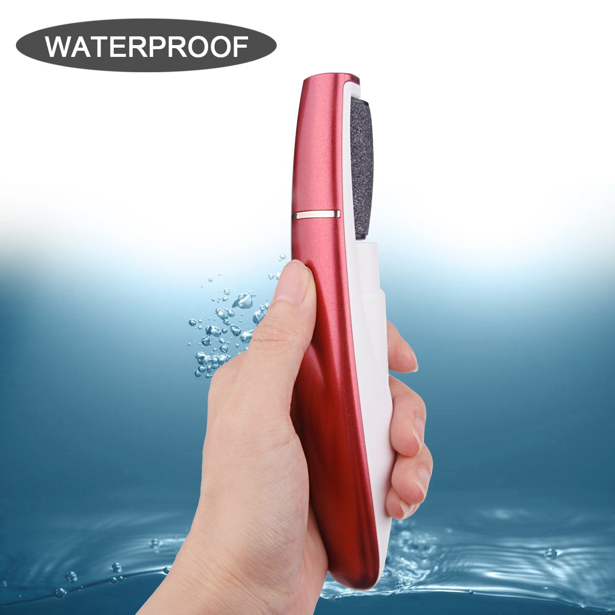 Rechargeable Callus Remover with LED Light,TianQin WY Electric Callus Remover ,Easier Grip Design to Remove More Callus Perfect for Remove Hard, Dead, Cracked Skin, 2 Rollers Included