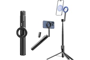 ULANZI SELECT Magnetic Phone Selfie Stick Tripod for iPhone Magsafe - ULANZI MG-003 53.7in Flexible Cell Phone Tripod Stand with Remote 52N Magnet Portable Vlog Video Mount Compatible with iPhone 15 14 13 12 Series