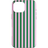 Green and Pink Stripes Geometric Vertical Lines Case for iPhone 16 Pro Max