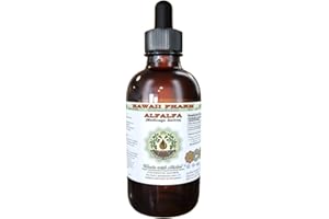 HAWAIIPHARM Alfalfa Alcohol-Free Liquid Extract, Organic Alfalfa (Medicago Sativa) Dried Leaf Glycerite 4 oz