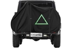 CATOTEL Bike Cover for Transport 1 Bikes, 420D Oxford Outdoor Bike Covers Waterproof Protector Bicycle Rack Covers for 1 Bikes on Rear Bike Rack Transport (Only Cover) (Black, XL - 2 Bike)