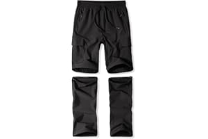 Zoofly Boys Convertible Hiking Pants Kids Zip Off Scout Pants Quick Dry Waterproof Lightweight 4-18Y Youth Teen Boy