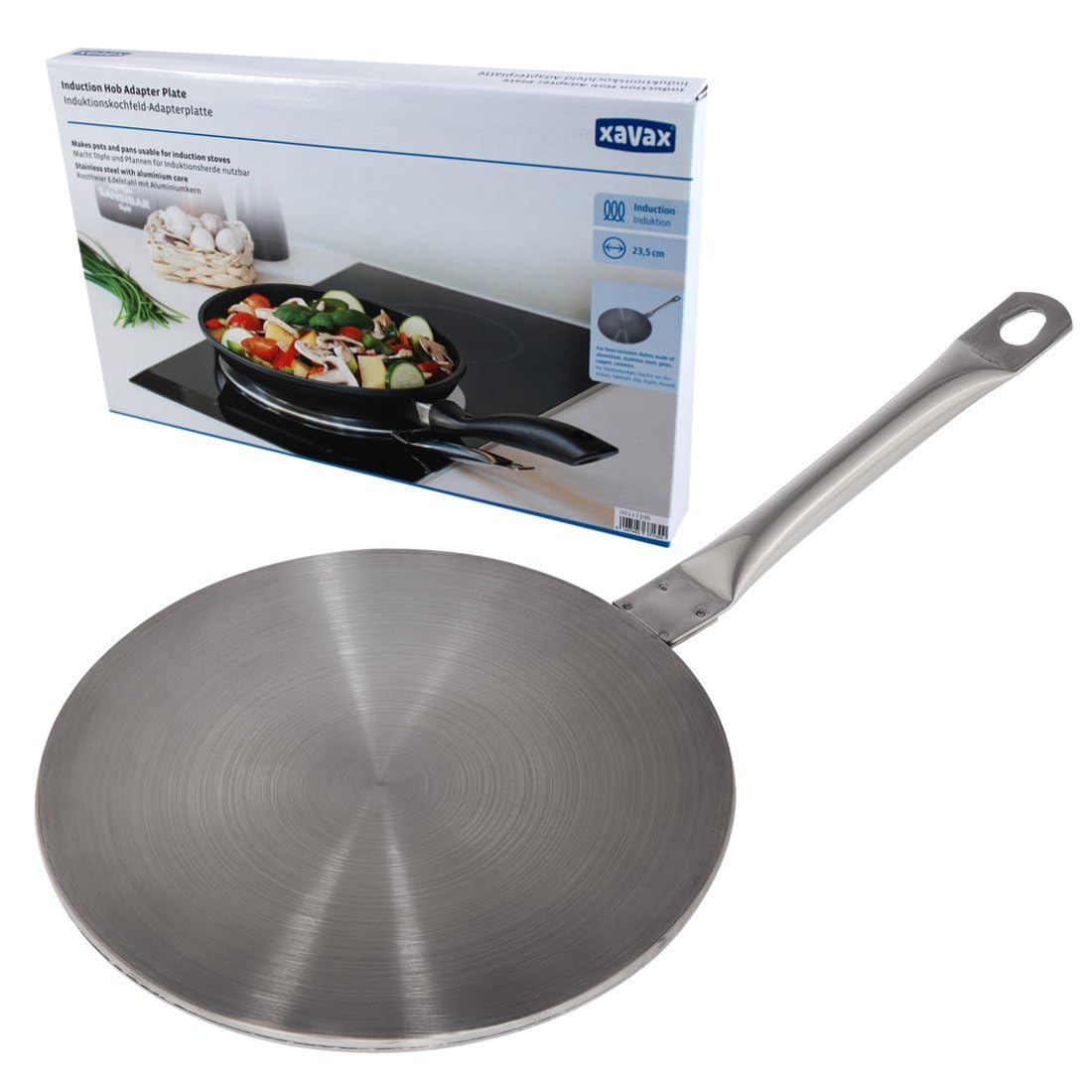 Xavax Induction Hob Adapter Plate, Metal 38.2 x 24.5 x 3.7 cm - Silver