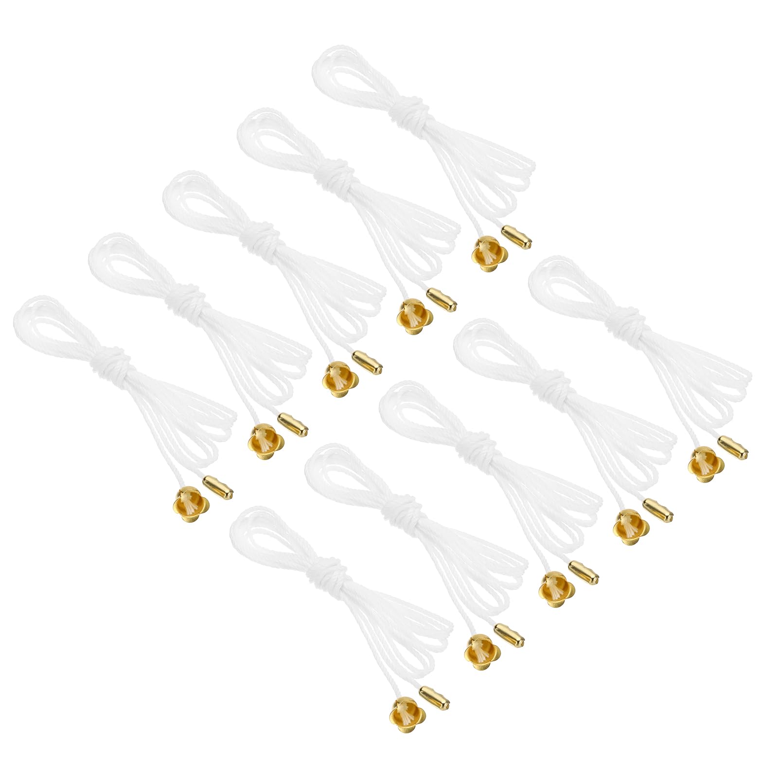 PATIKIL 1.5M 4.9ft Ceiling Pull Chain, 10 Pcs Pulls String Extender with Flower Pendant for Fan Light Chandelier Table Lamp Pulling Switch, Gold Tone