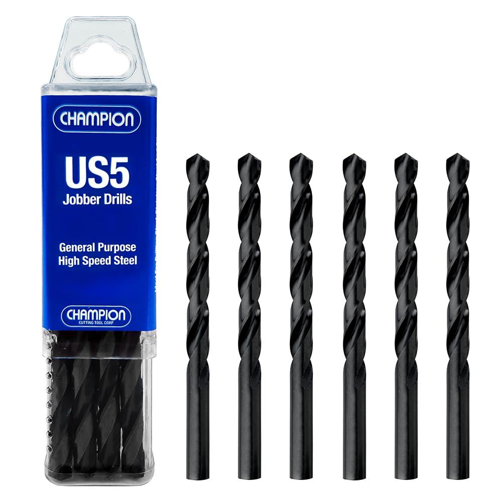 Champion Cutting Tool US5-3/8 General Purpose Jobber Drill Bits- Made in USA (6 per pack)