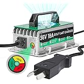 36 Volt Golf Cart Battery Charger for EZGO/Yamaha/Club Car, 18AMP 36V Golf Cart Charger IP67 Waterproof Fully Automatic Smart Fast Charging with 16Ft Cable, for Lead-Acid Batteries