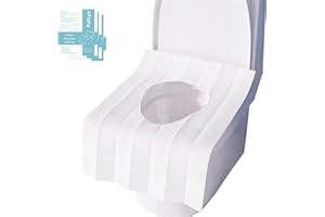 PoliLyn Toilet Seat Covers Disposable | 20 Pack,Waterproof, Bacteria-Resistant | for Adults and Kids Potty Training | Travel 