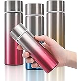 Acshio 3 Pack Mini Stainless Steel Water Bottle, 4 Oz Small Stainless Steel Metal Bottle, Portable Purse Water Bottles Pocket Slim Flask for Travel, Sports, Camping