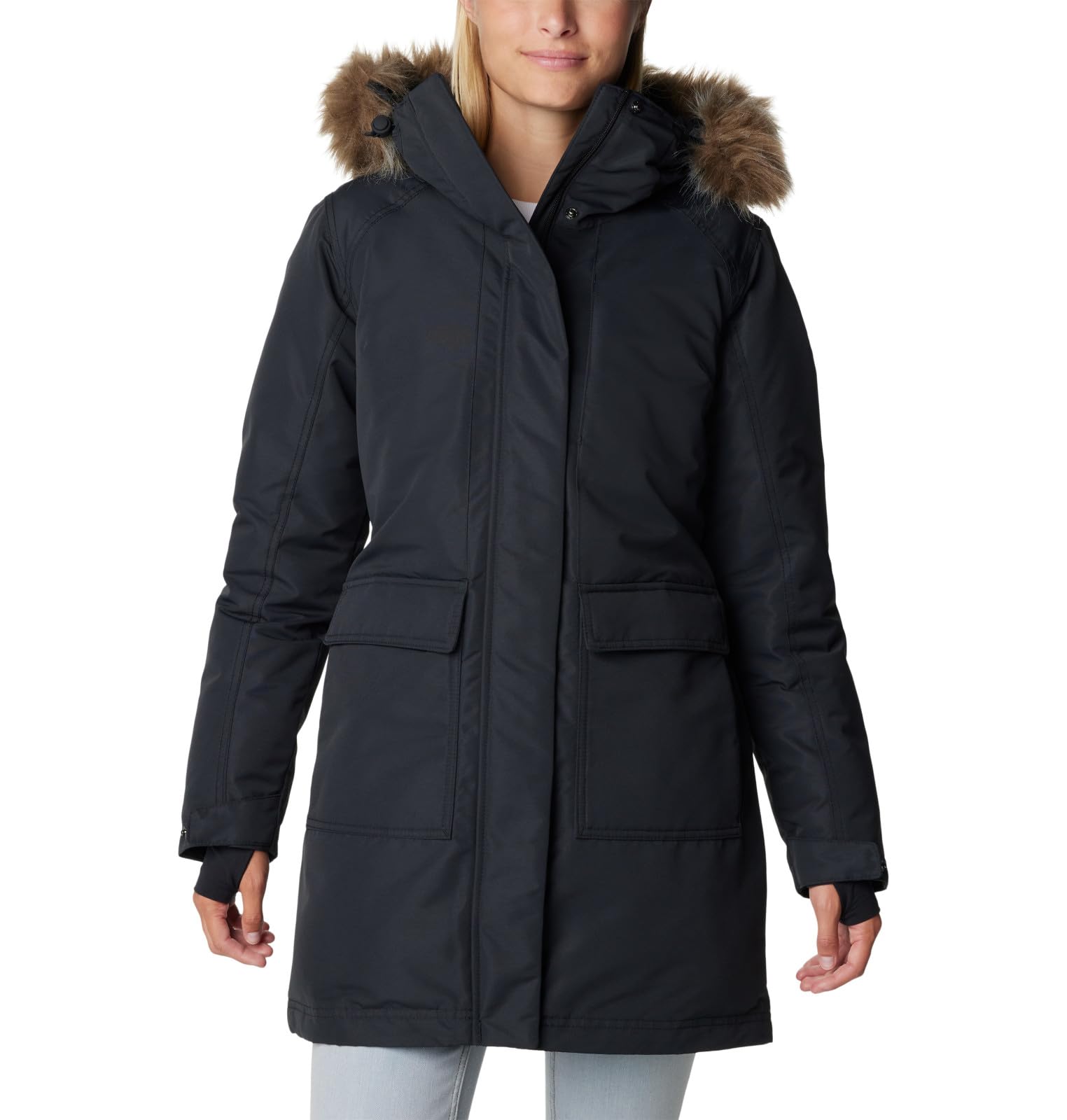 Columbia Women’s Little Si II Insulated Parka, Black, 1X Plus