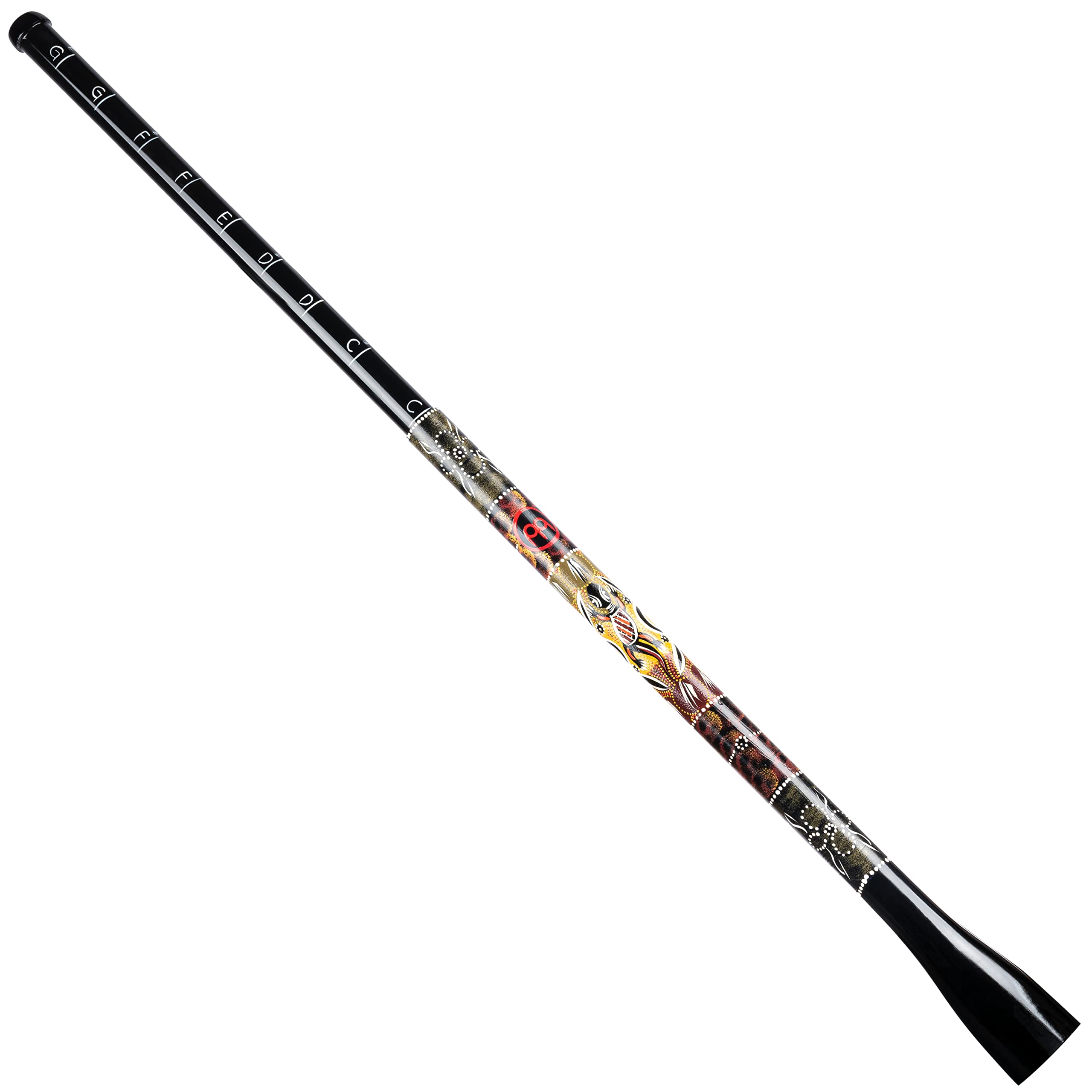 Meinl Percussion Synthetic Trombone Didgeridoo - Pitch-adjustable Wind Instrument - Tuning G, F, E, D, C - Fiberglass, Multicolored (TSDDG1-BK)