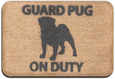 Guard Pug On Duty Super Absorbent Anti-Slip Mat,Coral Carpet,Carpet Door Mat,Carpet,Carpet,Door Mat,40x60 Cm