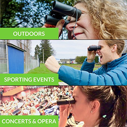 Life Story - Compact Binoculars For Kids, Adults, Sporting Events, Bird Watching, Hiking, Outdoors, Fits in Pocket, 8x21, Black, 8x Magnification - Thumbnail 5