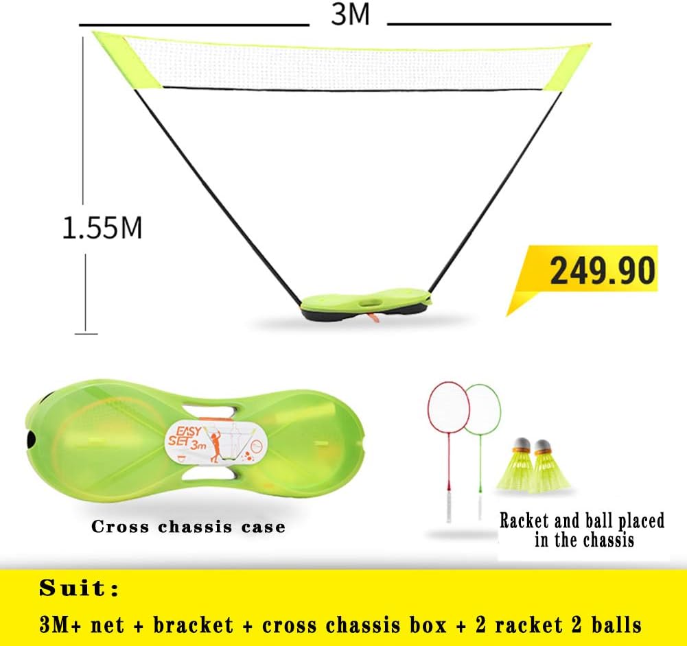 ljh1024 Height Adjustable Tennis Badminton Net 3 In 1 Tennis Volleyball, Portable Badminton And Tennis Simple Folding Tennis Mobile Net For Outdoor, Park, Playground And So On.