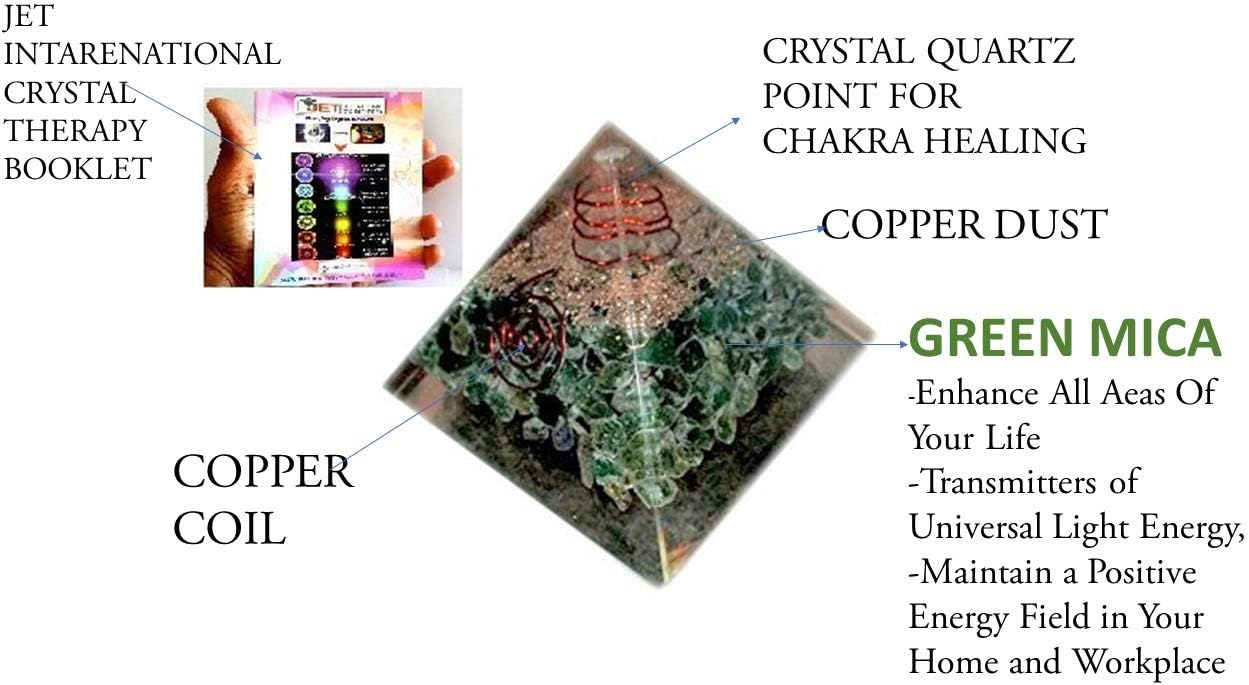 Jet International Green Aventurine Chakra Orgone Pyramid Free Crystal Therapy