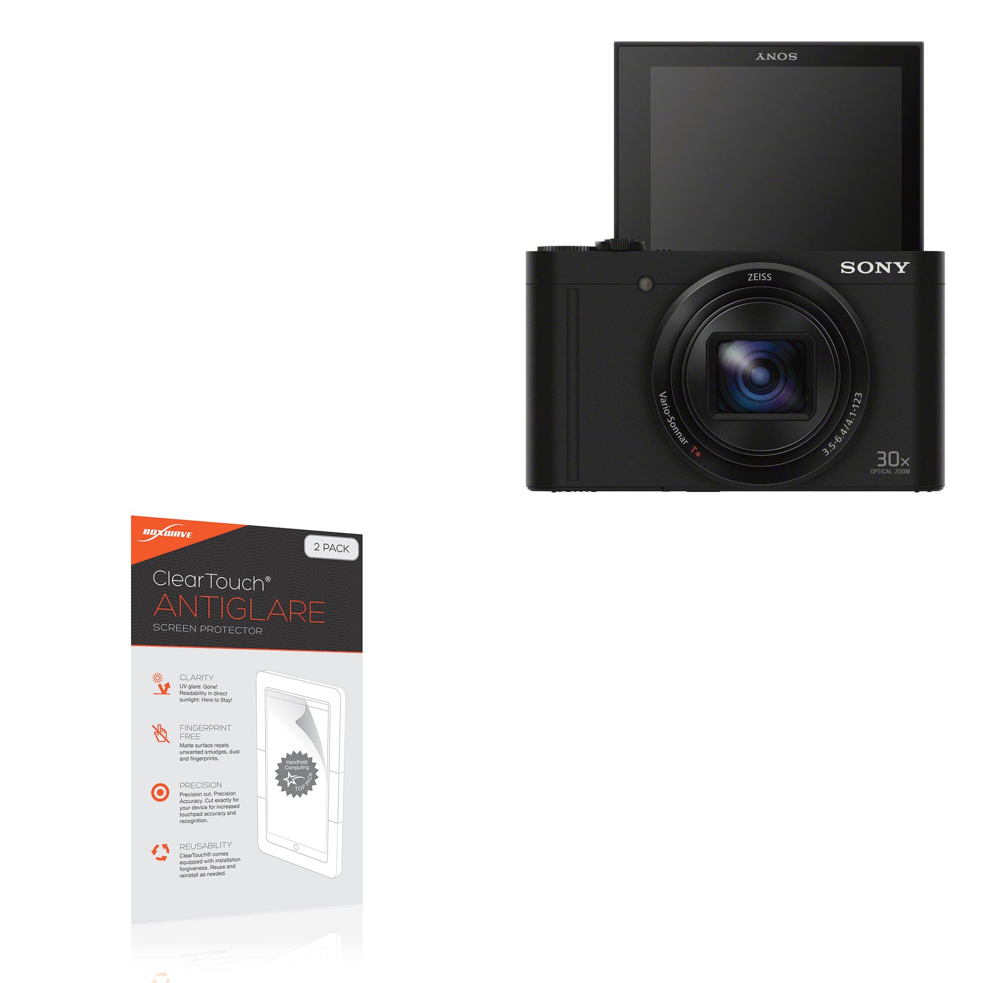 Photo 1 of BoxWave Screen Protector Compatible with Sony CyberShot DSC-WX500 - ClearTouch Anti-Glare (2-Pack), Anti-Fingerprint Matte Film Skin