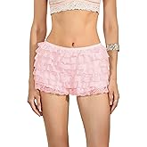 Women Lace Ruffle Bloomers Y2k Lolita Layered Coquette Boy Shorts Booty Mini Shorts