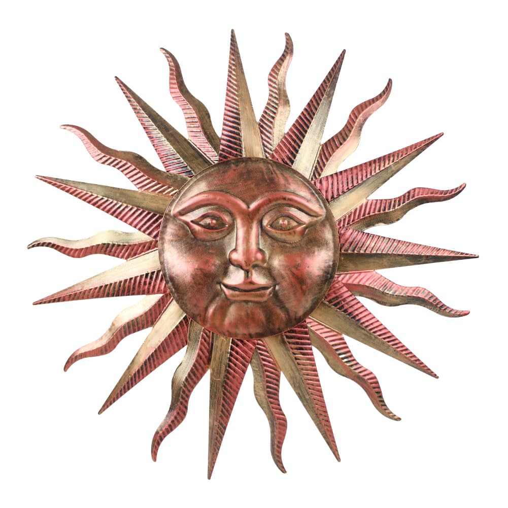 Photo 1 of **NO HARDWARE**VEWOGARDEN Metal Sun Wall Decor 27.6" Large Outdoor Hanging Wall Art for Patio Farmhouse Garden Living Room Bedroom Decorations, Copper