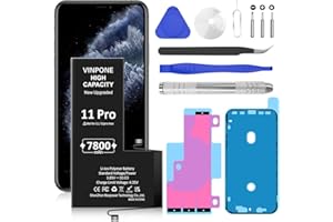 Battery for iPhone 11 pro, (2025 New Upgrade) 7800mAh High Capacity New 0 Cycle Replacement Battery for iPhone 11 pro Model A