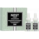 NEST New York Smart Home Fragrance Diffuser Refill Smart Vials, Wild Mint & Eucalyptus - Set of 2 - Designed for NEST x Pura 3 and NEST x Pura 4 Diffusers - Cruelty Free, Vegan