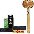 SG Cricket Bat Care - Wooden Mallet Combo (SG Toe Guard Pack + Wooden Mallet)