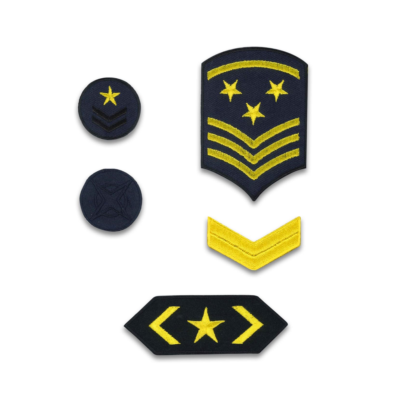 TEXTEX = Set of Military Patches for Clothing and Accessories. Composition Polyester 100%. Pack of 5 Pieces