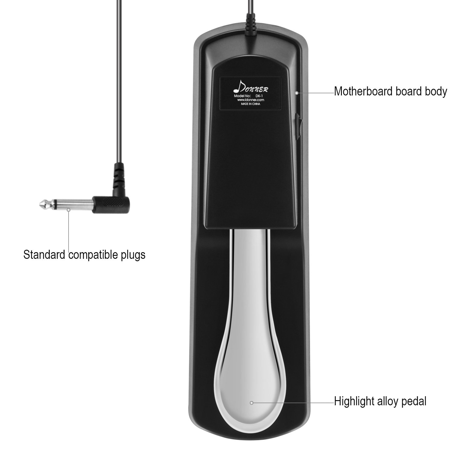 Amazon.com: Donner DK-1 Sustain Pedal for Keyboard Digital Piano Foot  Pedal: Musical Instruments