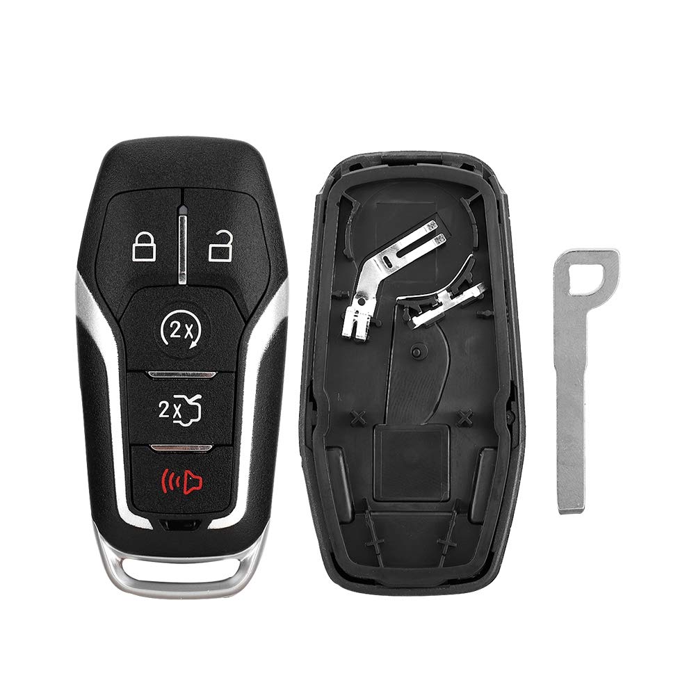 5 Button Keyless Car Remote Key Fob Case, Remote Jacket Cover Glove Shell for Smart Key FCC M3N-A2C31243800 164-R7989 164-R81119 164-R7991