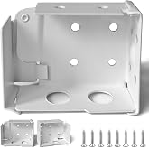 2 PCS Mini Blind Brackets, Metal Window Blind Brackets (1-3/4" x 2-1/2") | White Mini Blind Mounting Brackets for Low Profile Blinds
