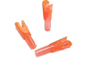 ZE ZHAN-E ARCHERY 12PCS Fast Shooting Arrow Nocks, Inside Diameter 6.2mm/.246" Plastic Insert Nocks for Archery Hunting Arrow, Multifunctional Aluminum Nock Puller