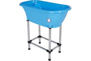 FLYING PIG GROOMING Flying Pig™ Pet Dog Cat Portable Bath Tub (Blue, 37.5"x19.5"x35.5")