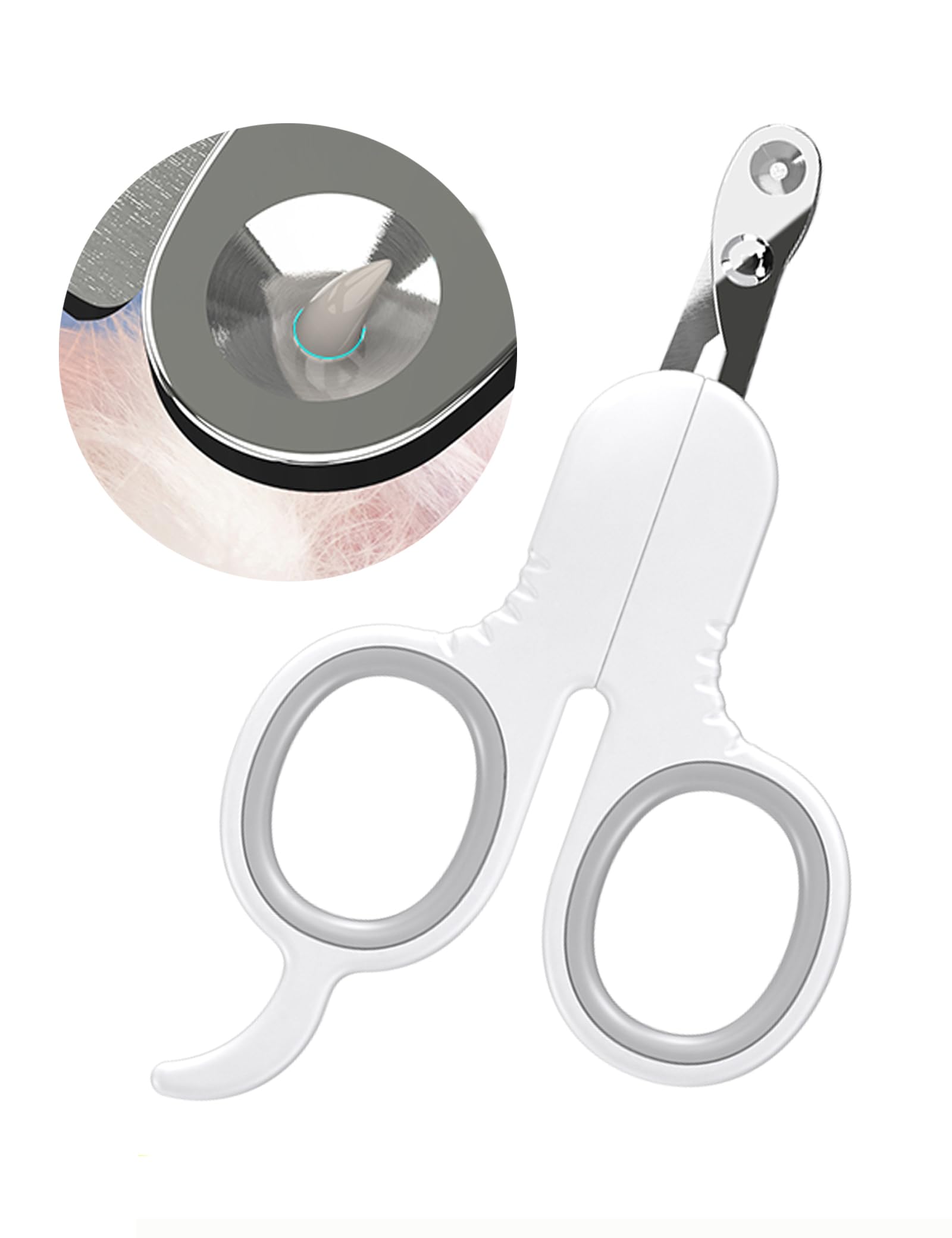 ZEWZE Cat Nail Clippers, Safety Stainless Steel Cat Nail Trimmer, Great for Beginners, for Dogs, Puppies, Rabbits and Small Animals (Grey)