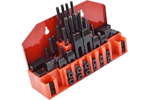 findmall 58 Pcs Pro-Series 7/16" T-Slot 3/8"-16 Stud Clamping Kit Hardened Hold Down Clamping Kit Fit for Bridgeport Mill