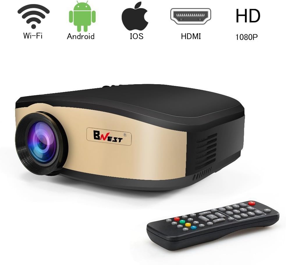 Proyector de video WiFi, Proyector de cine en casa LED Mini ...