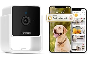 Petcube Cam and Care Coverage Subscription | Indoor Wi-Fi Pet and Security Camera with Phone App, Cats and Dogs Monitor with 2-Way Audio and Video, Night Vision, 1080p HD Video and Smart Alerts