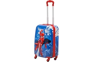 FUL Marvel Spider-Man 21 Inch Kids Carry On Luggage, Hardshell Rolling Suitcase with Spinner Wheels, Blue