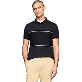 Tommy Hilfiger Mens Short Sleeve Casual Polo Shirts in Regular Fit with Stripe Designs