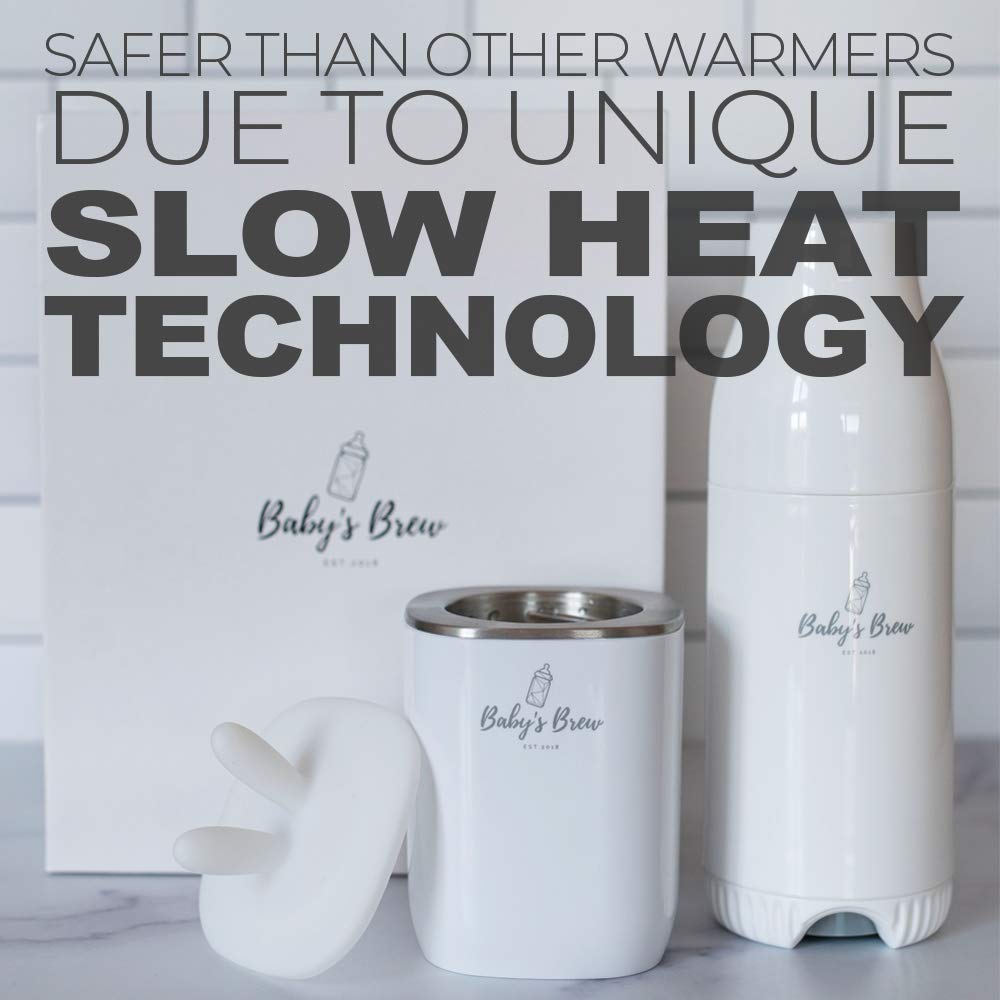 Baby’s Brew Portable Bottle Warmer Pro Set - Dual Heating Modes - Breast Milk, Formula & Water, Leak-Proof, Smart Sensor Technology, BPA-Free, Single Warmer & Formula Dispenser Only | No Adapters